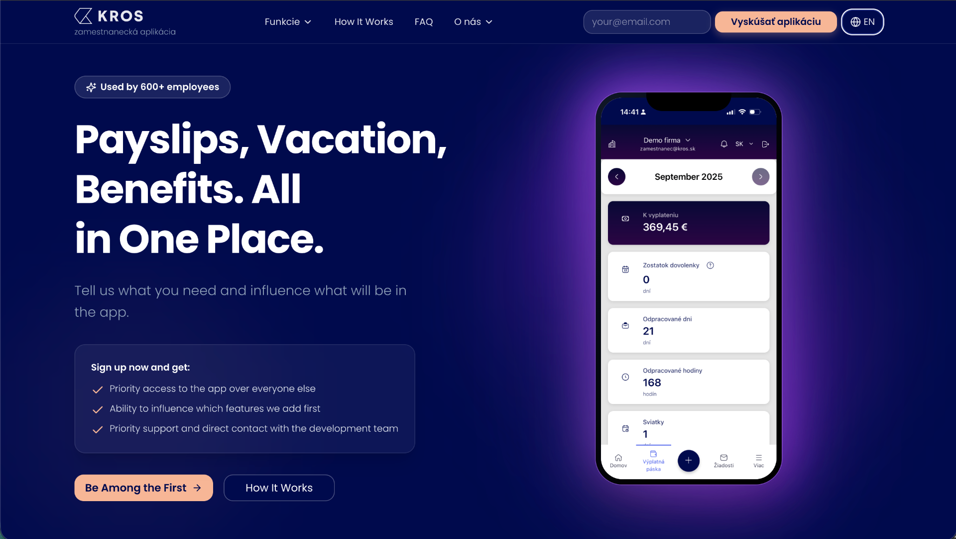 KROS Employee mobile app